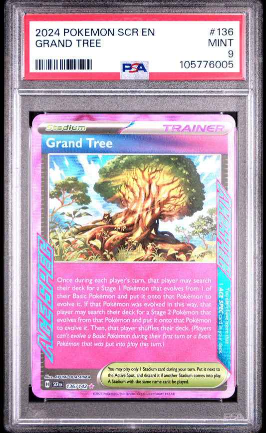GRAND TREE 136/142 Common POKEMON SCR EN-STELLAR CROWN PSA9 MINT 9 PSA population 102 <a href=https://www.psacard.com/cert/105776005/psa>https://www.psacard.com/cert/105776005/psa</a>