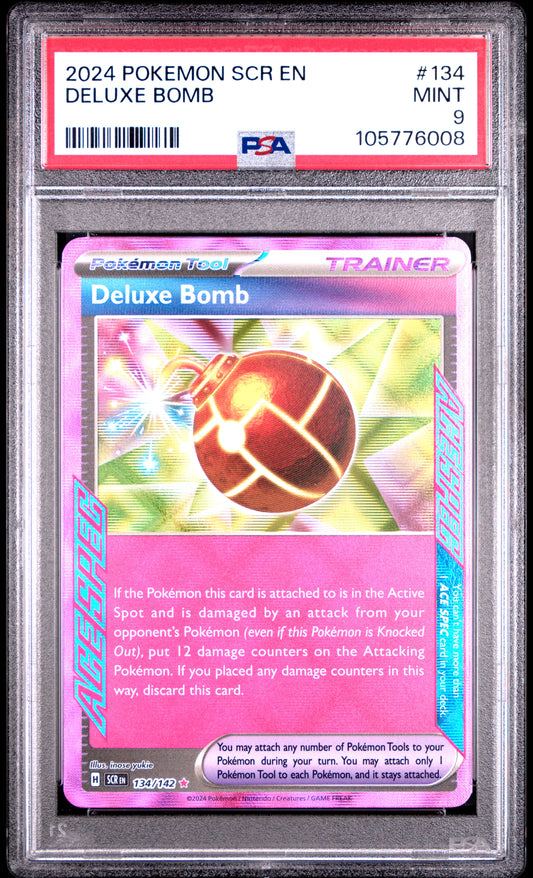 DELUXE BOMB 134/142 Common POKEMON SCR EN-STELLAR CROWN PSA9 MINT 9 PSA population 90 <a href=https://www.psacard.com/cert/105776008/psa>https://www.psacard.com/cert/105776008/psa</a>