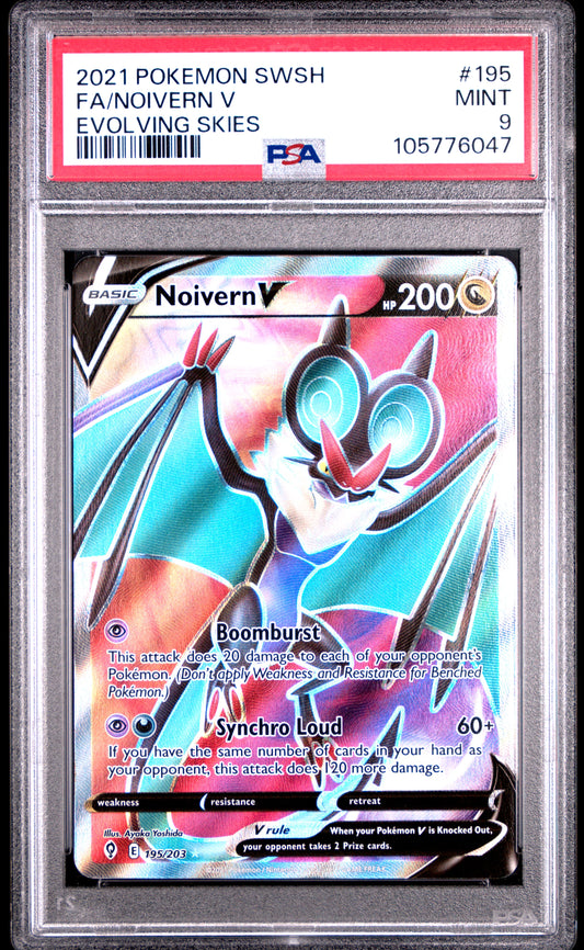 FA/NOIVERN V 195/203 Common POKEMON SWORD & SHIELD EVOLVING SKIES EVOLVING SKIES PSA9 MINT 9 PSA population 59 <a href=https://www.psacard.com/cert/105776047/psa>https://www.psacard.com/cert/105776047/psa</a>