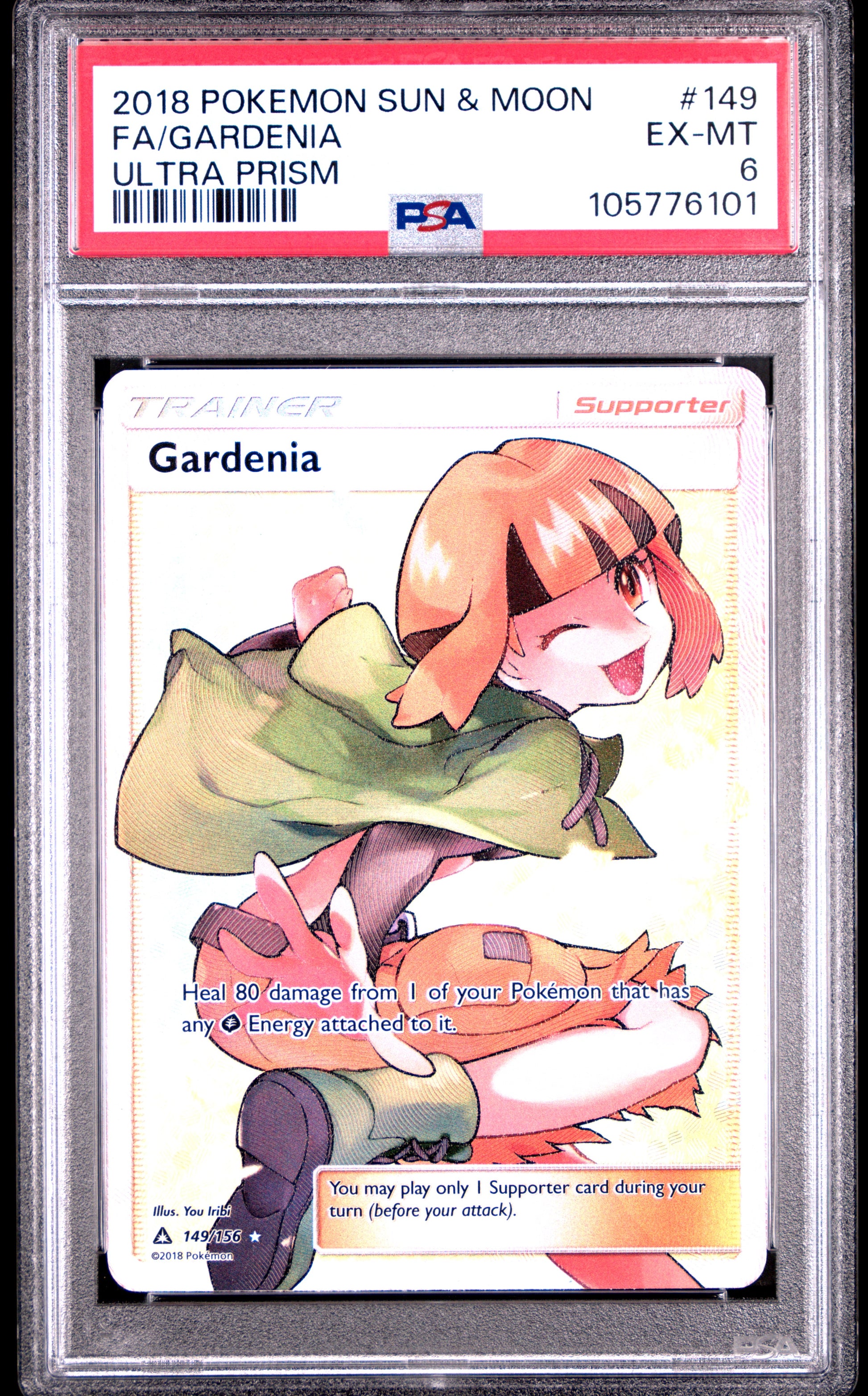 FA/GARDENIA 149/156 Common POKEMON SUN & MOON ULTRA PRISM ULTRA PRISM PSA6 EX-MT 6 PSA population 5 <a href=https://www.psacard.com/cert/105776101/psa>https://www.psacard.com/cert/105776101/psa</a>
