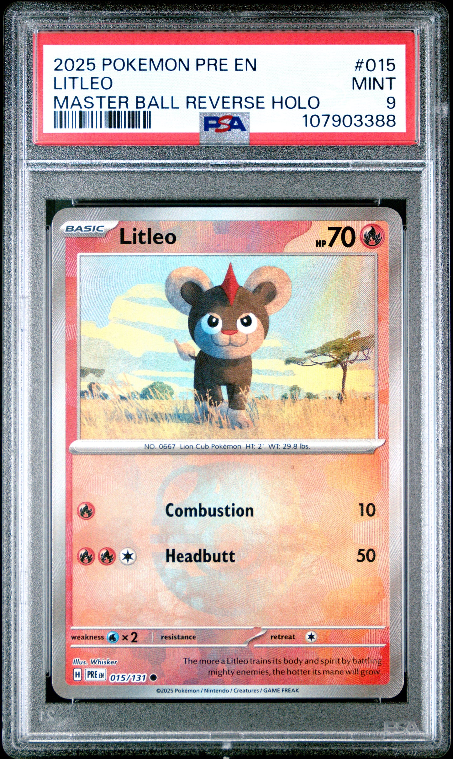 LITLEO 15/131 [Master Ball]  POKEMON PRE EN-PRISMATIC EVOLUTIONS MASTER BALL REVERSE HOLO PSA9 MINT 9 PSA population 83 <a href=https://www.psacard.com/cert/107903388/psa>https://www.psacard.com/cert/107903388/psa</a>