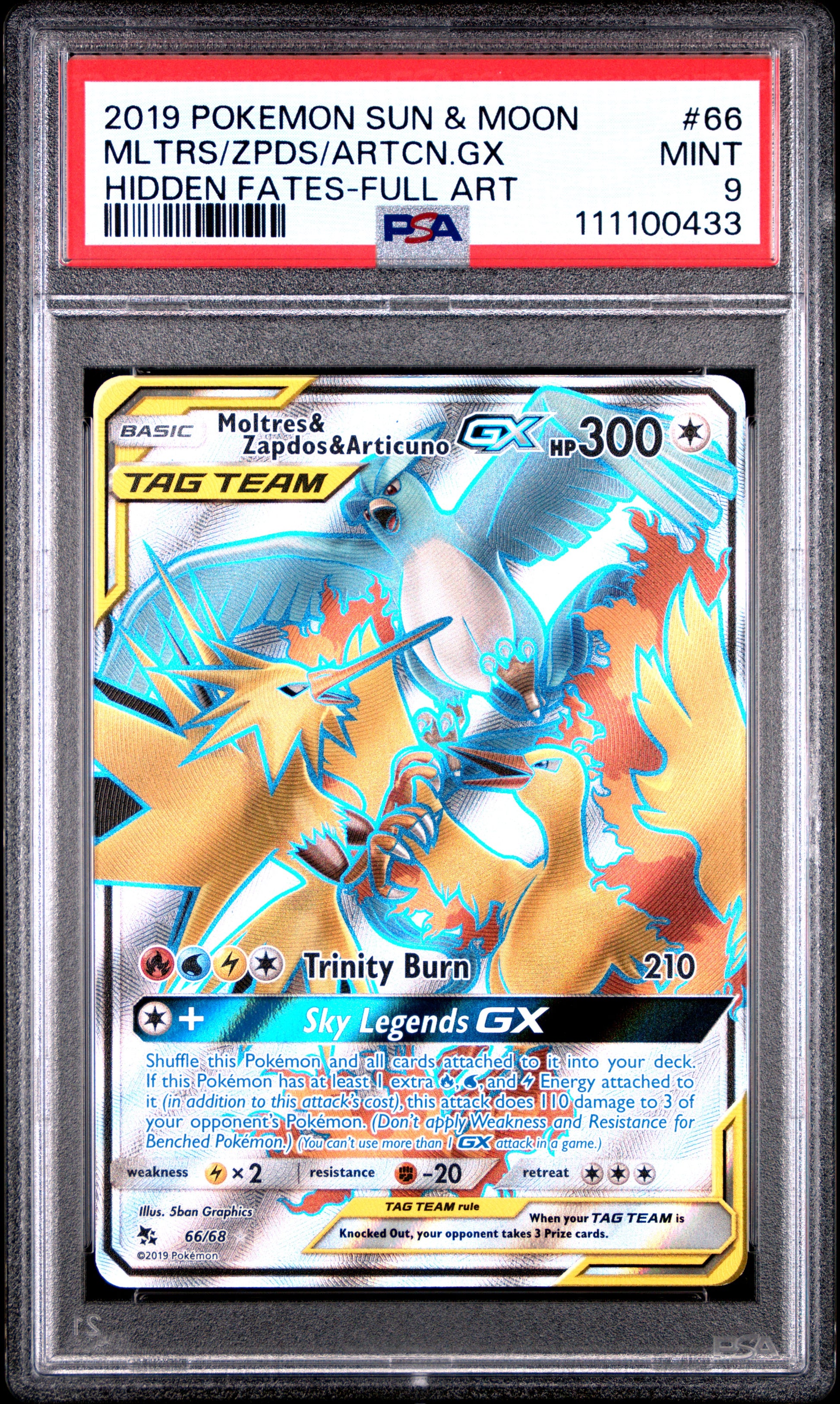MLTRS/ZPDS/ARTCN.GX 66/68 Common POKEMON SUN & MOON HIDDEN FATES HIDDEN FATES-FULL ART PSA9 MINT 9 PSA population 4589 <a href=https://www.psacard.com/cert/111100433/psa>https://www.psacard.com/cert/111100433/psa</a>
