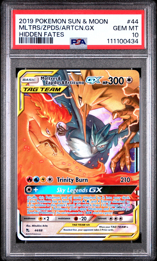 MLTRS/ZPDS/ARTCN.GX 44/68 Common POKEMON SUN & MOON HIDDEN FATES HIDDEN FATES PSA10 GEM MT 10 PSA population 8118 <a href=https://www.psacard.com/cert/111100434/psa>https://www.psacard.com/cert/111100434/psa</a>