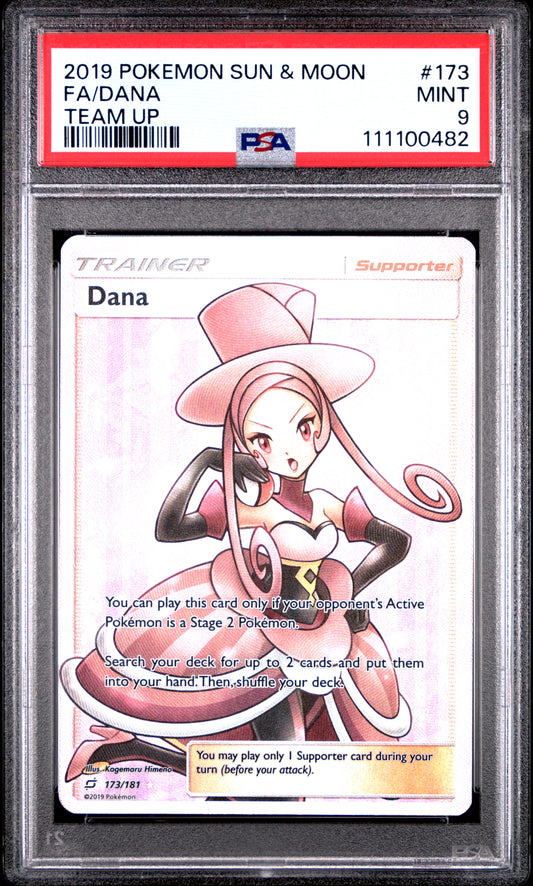 FA/DANA 173/181 Common POKEMON SUN & MOON TEAM UP TEAM UP PSA9 MINT 9 PSA population 271 <a href=https://www.psacard.com/cert/111100482/psa>https://www.psacard.com/cert/111100482/psa</a>