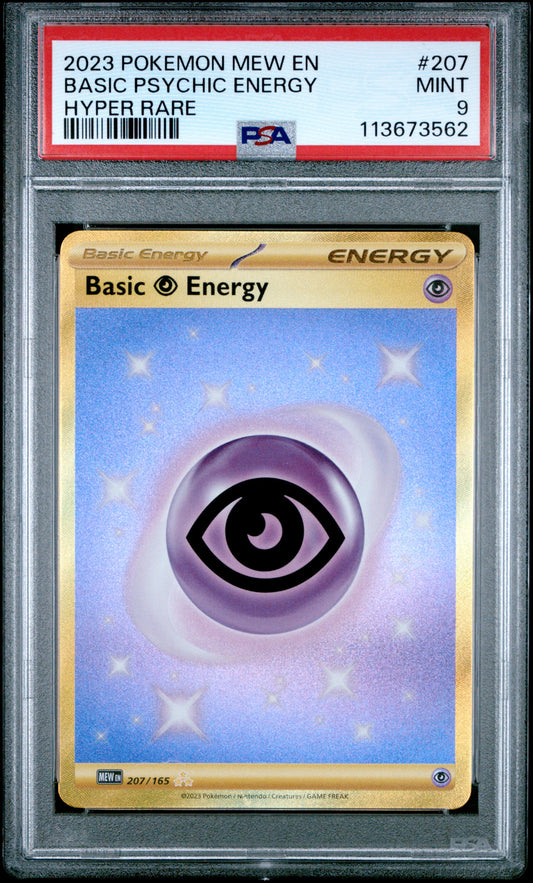 BASIC PSYCHIC ENERGY 207/165 [Holo]  POKEMON MEW EN-151 HYPER RARE PSA9 MINT 9 PSA population 805 <a href=https://www.psacard.com/cert/113673562/psa>https://www.psacard.com/cert/113673562/psa</a>