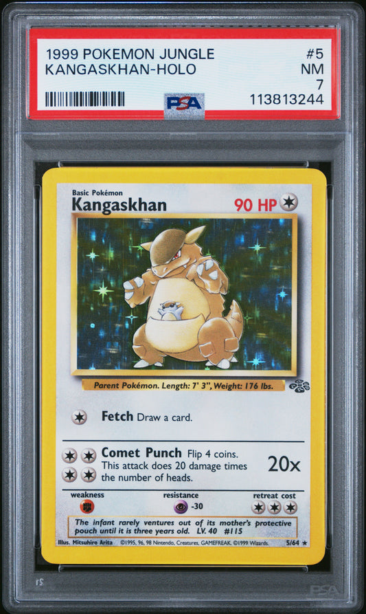 KANGASKHAN-HOLO 5/64 Common POKEMON JUNGLE PSA7 NM 7 PSA population 1765 <a href=https://www.psacard.com/cert/113813244/psa>https://www.psacard.com/cert/113813244/psa</a>