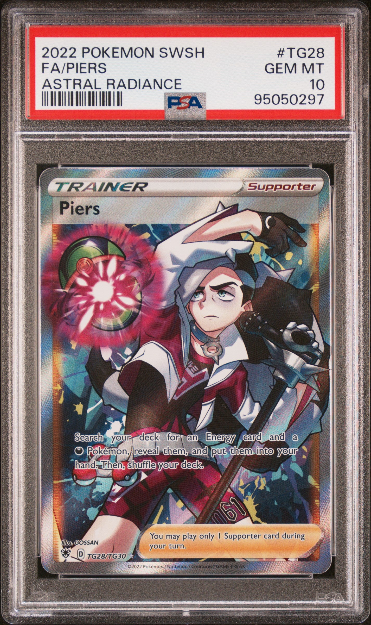 FA/PIERS TG28/TG30 Common POKEMON SWORD & SHIELD ASTRAL RADIANCE ASTRAL RADIANCE PSA10 GEM MT 10 PSA population 101 <a href=https://www.psacard.com/cert/95050297/psa>https://www.psacard.com/cert/95050297/psa</a>